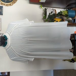 NWT Torrid white blouse with lace & pleats